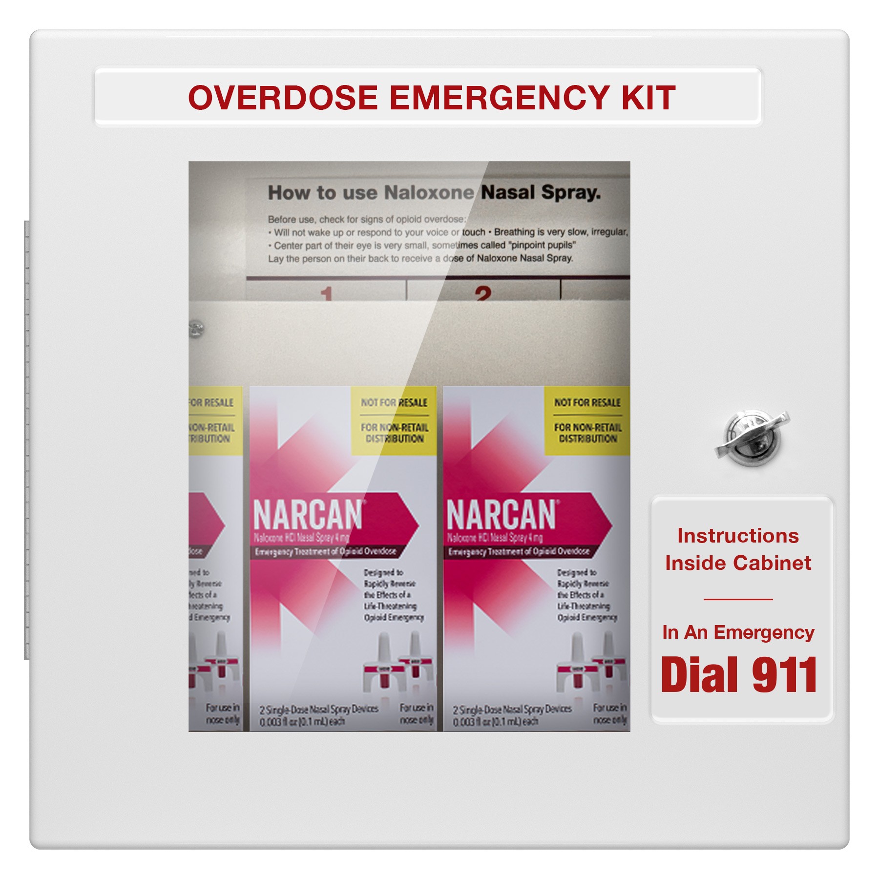 Overdose Emergency Storage Box/Cabinet (Non-Locking & non-Alarm)