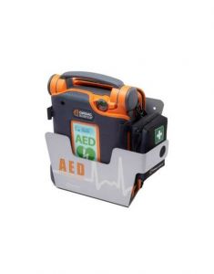 AED Wall Sleeve stores Powerheart AEDs (in case)
